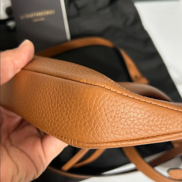 Strathberry Osette Crossbody Bag Grain Tan Pristine Minimalist - Picture 11 of 14